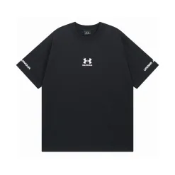 Hochwertige Balenciaga-Kollektion mit kurzen Ärmeln und Baumwolldruck