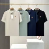 Luxus-Kurzarm-T-Shirts von Kenzo aus der Kollektion mit goldener Baumwollstickerei