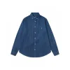 Hochwertige Ralph Lauren Langarm Blue Denim Classic Collection