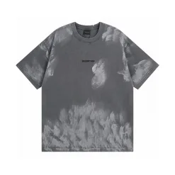 Luxus Balenciaga Kurzarm Baumwolle Logo Luxus