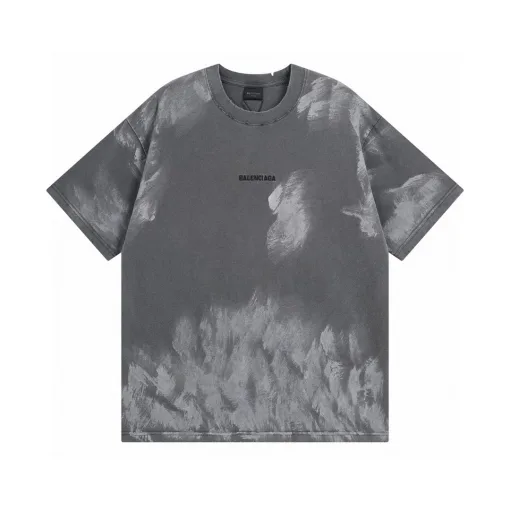 Luxus Balenciaga Kurzarm Baumwolle Logo Luxus