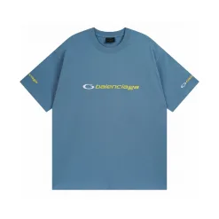 Luxuriöse Balenciaga Kurzarm-Baumwoll-Logo-Kollektion