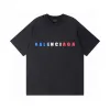 Hochwertige Balenciaga Kurzarm-Baumwoll-Logo-Kollektion
