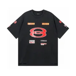 Meistverkaufte Balenciaga Kurzarm Baumwolle gewaschen Stil