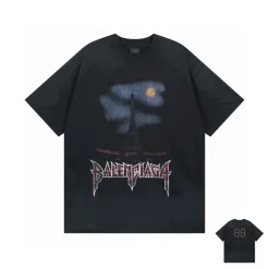Bestseller Balenciaga Kurzarm-Baumwoll-Distressed-Kollektion
