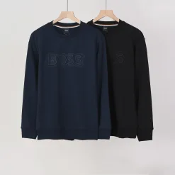 Bestseller Boss Sweatshirts Schwarz Baumwolle Stickerei Stil