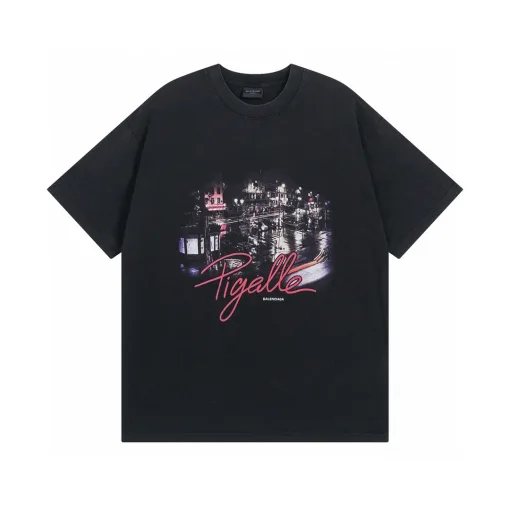 Bestseller Balenciaga Kurzarm Baumwolle Retro-Stil