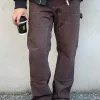 Carhartt Overalls in Premiumqualität, schwarzer Canvas, gewaschen, Luxus