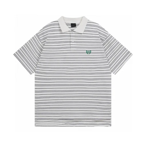Premium Balenciaga Kurzarm-Kollektion aus gestreifter Baumwolle