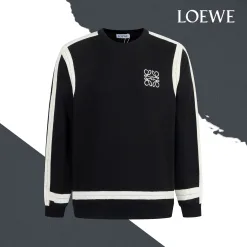 Luxus-Sweatshirts von Loewe aus schwarzer Baumwolle mit Logo-Kollektion