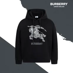 Luxus-Sweatshirts von Burberry in Schwarz aus Baumwolle – klassischer Luxus