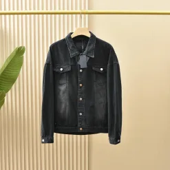 Hochwertige Prada Langarm-Kollektion aus grauem Denim