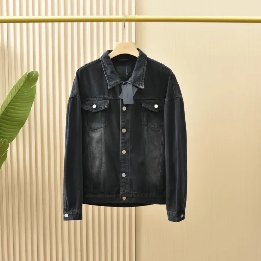 Hochwertige Prada Langarm-Kollektion aus grauem Denim