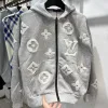 Premium Qualität Louis Vuitton Mäntel Grau Stickerei Luxus