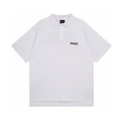 Luxuriöses, kurzärmliges, besticktes Baumwoll-Shirt von Balenciaga