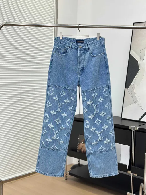 Bestseller Louis Vuitton Jeans Blue Denim Washed Style