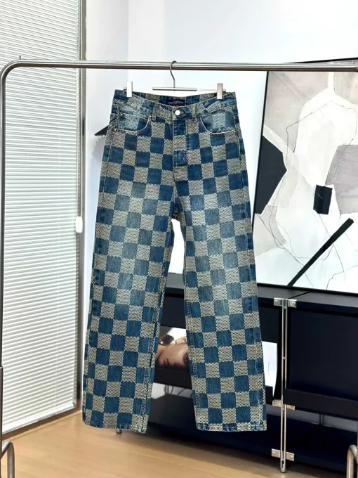 Luxus Louis Vuitton Jeans Blue Denim Vintage Style
