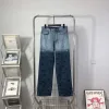 Hochwertige Louis Vuitton Jeans Blauer Baumwoll-Farbverlaufsstil