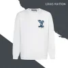 Hochwertige Louis Vuitton Sweatshirts im schwarzen Denim-Logo-Stil