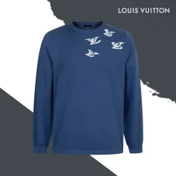 Luxus Louis Vuitton Pullover Navy Strick Luxus