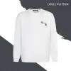 Luxus-Sweatshirts von Louis Vuitton aus schwarzer Baumwolle mit Stickerei