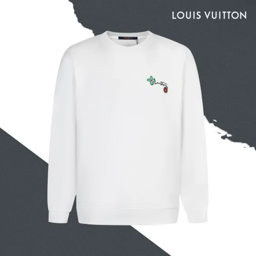 Luxus-Sweatshirts von Louis Vuitton aus schwarzer Baumwolle mit Stickerei