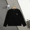 Bestseller Prada Base Shirt Schwarz Baumwolle Bestickt Luxus