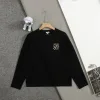 Luxus Loewe Base Shirt Schwarz Baumwolle Bestickt Stil