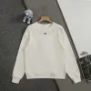 Hochwertiger Prada Hoodie aus schwarzer Baumwolle mit Stickereien