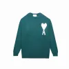 Hochwertige Ami Pullover Grün Klassischer Stil