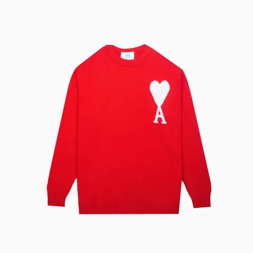 Bestseller Ami Pullover Rot Klassisch Luxus