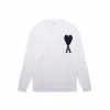 Hochwertige Ami Pullover Weiß Klassisch Luxus