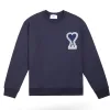 Bestseller Ami Sweatshirts Blau Baumwolle Klassischer Stil