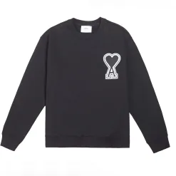 Luxury Ami Sweatshirts Schwarz Baumwolle Classic Luxury