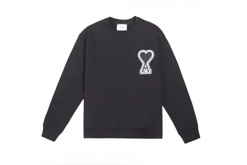 Luxury Ami Sweatshirts Schwarz Baumwolle Classic Luxury