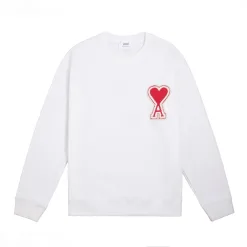 Luxus-Sweatshirts von Ami aus weißer Baumwolle, klassische Kollektion