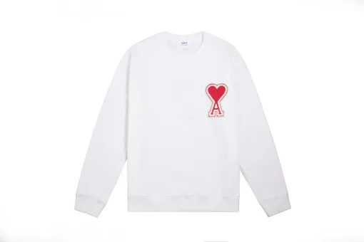 Luxus-Sweatshirts von Ami aus weißer Baumwolle, klassische Kollektion