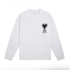 Luxus-Sweatshirts von Ami aus weißer Baumwolle, klassische Kollektion
