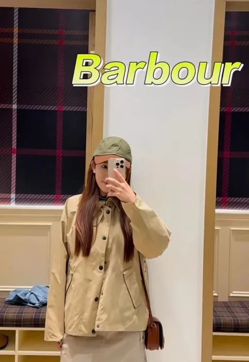 Barbour Mantel in Premiumqualität, Khaki, Luxus