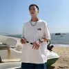 Premium The North Face Face Kurzarm Weißer Baumwolldruckstil
