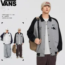 Bestseller Vans Jacken Grau Bestickt Luxus
