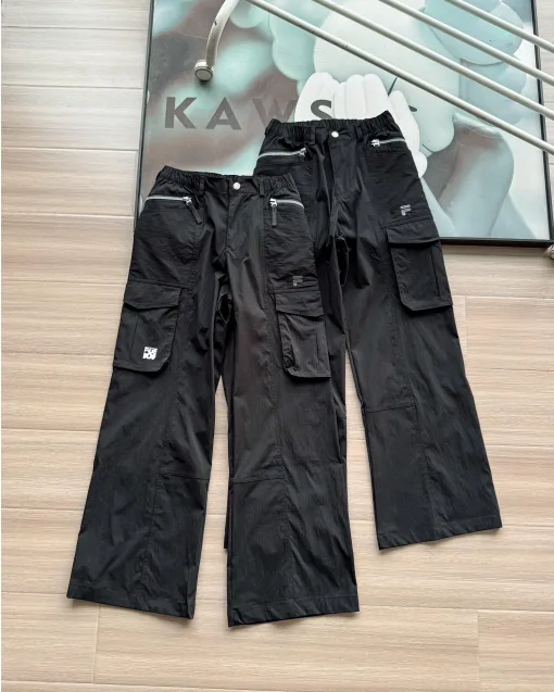 Premium Fila Hose Schwarz Stickerei Luxus