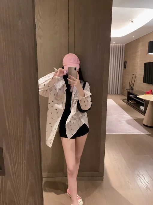 Bestseller Miu Miu T-Shirt Baumwolle Gestreift Luxus