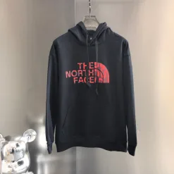 Premium Qualität The North Face Sweatshirts Rot Baumwolle Logo Stil