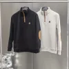 Hochwertige Moncler Sweatshirts Black Suede Patchwork Kollektion