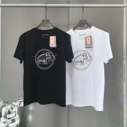Premium Qualität Mammut Kurzarm Schwarz Baumwolle Print Style