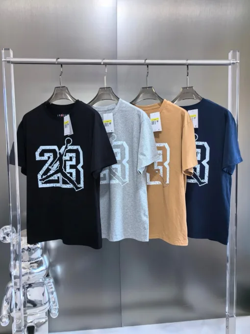 Premium Qualität Jordan T-Shirt Schwarz Baumwolle Logo Luxus