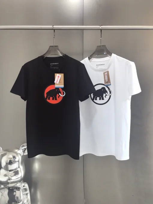 Luxus Mammut Kurzarm Schwarz Logo Luxus