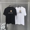 Premium Burberry T-Shirt Schwarze Baumwolle Logo Kollektion