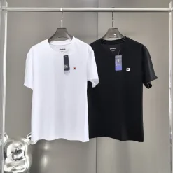 Hochwertiges Fila T-Shirt aus schwarzer Baumwolle im Logo-Stil